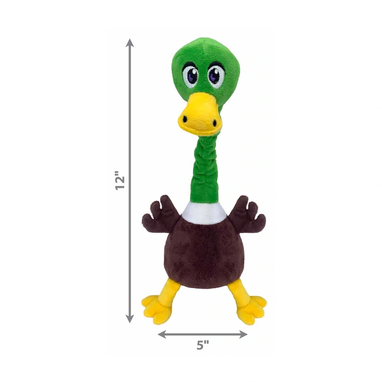 KONG Shakers Bobz Mallard 29 cm - lang andebamse med dyb lyd